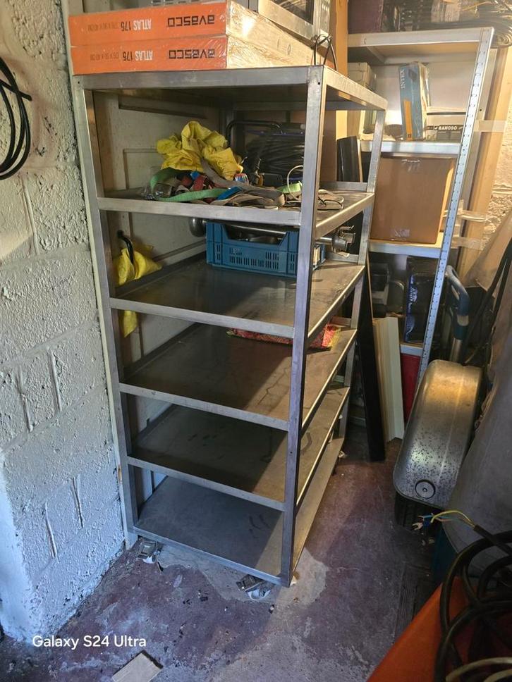 Zeer stevige roestvrijstalen plank met een dikte van 2 mm, Huis en Inrichting, Kasten | Stellingkasten, Gebruikt, Ophalen