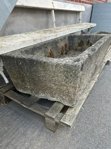 Prachtige grote zware arduinen trog of bloembak, Enlèvement, Utilisé, Autres matériaux, Jardin