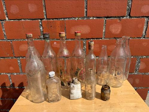 Lot 13 flesjes - zuivelflessen INZA + BACCARAT, Verzamelen, Biermerken, Gebruikt, Flesje(s), Ophalen of Verzenden
