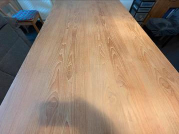 Uitschuifbare teakhouten tafel. 8 personen tot 12., Huis en Inrichting, Tafels | Eettafels, Ophalen, Gebruikt, 100 tot 150 cm