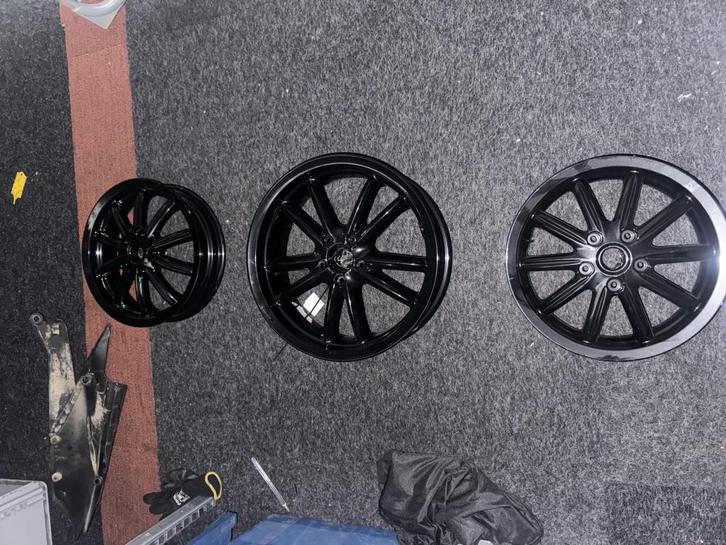 Piaggio MP3 Velgen set hoogglans glans zwart, Motoren, Onderdelen | Overige