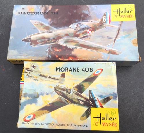 Deux maquettes HELLER Musée, Hobby en Vrije tijd, Modelbouw | Vliegtuigen en Helikopters, Zo goed als nieuw, Vliegtuig, 1:72 tot 1:144