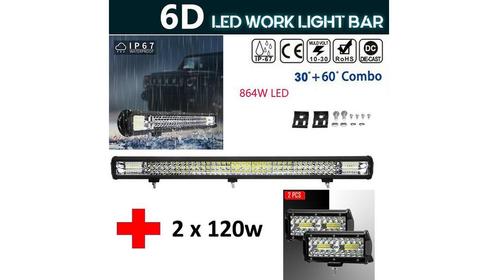 Led bar 864w 90cm + 2 x 120w 16cm nieuw!, Auto diversen, Tuning en Styling, Ophalen of Verzenden