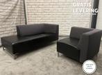 GRATIS LEVERING HEEL BE Montel Elementen Echt Leer Hoekbank, Stof, 150 tot 200 cm, Hoekbank, Driepersoons