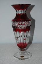 Val Saint Lambert, rode vaas, hoogte 26 cm, Enlèvement