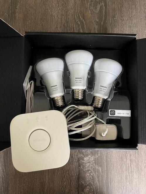 Philips hue starter kit, Huis en Inrichting, Lampen | Losse lampen, Zo goed als nieuw, Led-lamp, Minder dan 30 watt, E27 (groot)