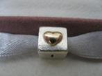 Pandora bedel I LOVE YOU met gouden hartje, 1 bedel, Ophalen of Verzenden, Zilver, Pandora
