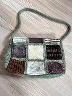 Wollen patchwork klein tasje, Ophalen, Gebruikt, Groen