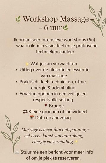  Massage Cursus voor Vrouwen – Ontdek de kunst van aanraking beschikbaar voor biedingen