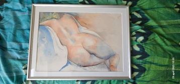 Schilderij blote dame. beschikbaar voor biedingen