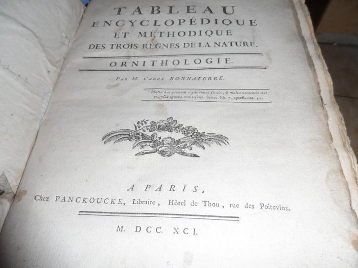 Tableau encyclopédique et méthodique des trois règnes de la, Antiek en Kunst, Antiek | Boeken en Manuscripten, Ophalen of Verzenden