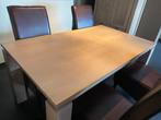 Eiken eetkamer tafel., Huis en Inrichting, Ophalen, Gebruikt, Eikenhout, 50 tot 100 cm