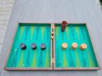 antieke backgammon in houten koffer- trik trak spel, Hobby en Vrije tijd, Gezelschapsspellen | Bordspellen, Ophalen of Verzenden