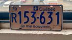 Nummerplaat Québec “je me souviens”, Ophalen, Zo goed als nieuw
