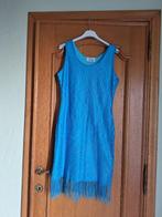 robe courte (style charleston) bleu pétrole - T: 38, Kleding | Dames, Blauw, Zo goed als nieuw, Knielengte, Glitelle Paris
