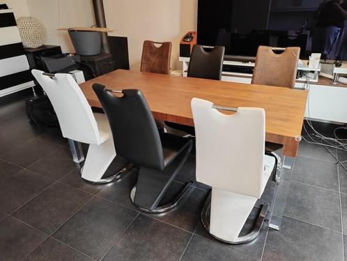 EETSTOELEN EETHOEKSTOELEN DESIGN 6X, Huis en Inrichting, Stoelen, Zo goed als nieuw, Vijf, Zes of meer stoelen, Kunststof, Leer