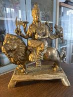 prachtexemplaar in de vorm van Durga, Antiek en Kunst, Ophalen of Verzenden, Brons