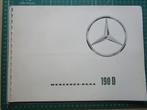 Mercedes-Benz 190 D brochure, Ophalen of Verzenden, Gelezen, Mercedes