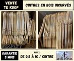 Cintres en bois - Hêtre verni - Incurvés et à pinces, Ophalen, Gebruikt, Hout, Kinderen en Volwassenen
