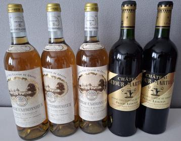 5 bouteilles Pessac-Léognan Grand Cru Classé beschikbaar voor biedingen