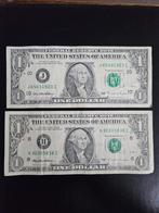 2 x 1 dollar USA set 1995 jaar serie H J, Postzegels en Munten, Bankbiljetten | Amerika, Ophalen of Verzenden, Noord-Amerika, Setje