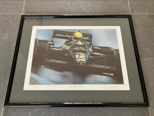 Ayrton SennaPremière victoire-Estoril 1985 litho 66/500, Collections, Marques automobiles, Motos & Formules 1, Utilisé, ForTwo