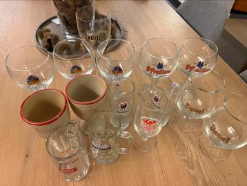 15 verres à bières spéciales  disponible aux enchères