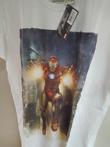 t-shirt marvel avengers iron man nieuw medium
