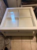 Salontafel met glas, Huis en Inrichting, Tafels | Salontafels, Ophalen, 50 tot 100 cm, Vierkant, 50 tot 100 cm