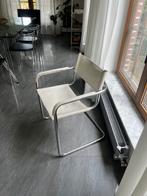 Witte leren breuler stoel, Caravans en Kamperen, Kampeermeubelen, Ophalen, Zo goed als nieuw