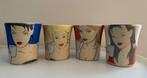4 Koffiekopjes Luc Verschuuren Senseo, Huis en Inrichting, Ophalen, Gebruikt, Keramiek, Overige stijlen