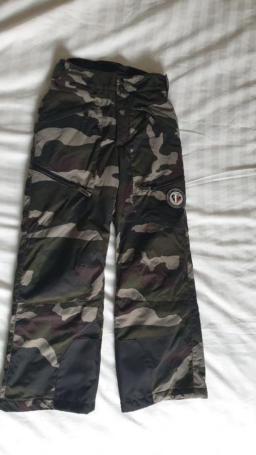 Pantalon de ski (enfant) Fusalp - Motif camouflage noir/vert, Sport en Fitness, Skiën en Langlaufen, Zo goed als nieuw, Kleding