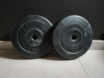 2 x 5kg Halterschijven. (25mm). beschikbaar voor biedingen