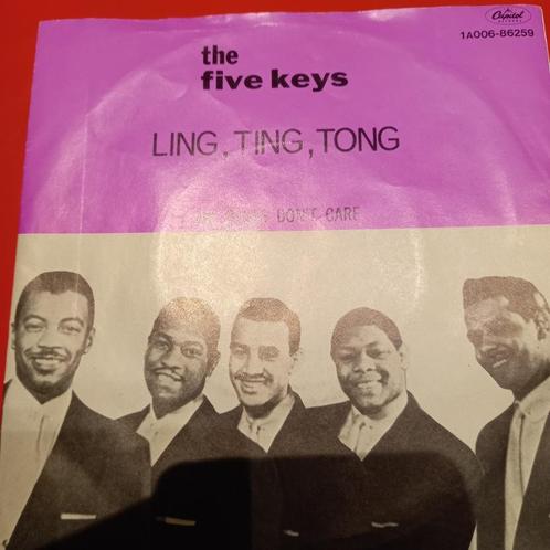 The Five Keys ‎– Ling, Ting, Tong '' Popcorn swing'', Cd's en Dvd's, Vinyl Singles, Zo goed als nieuw, Single, R&B en Soul, 7 inch