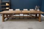 TABLE DE FERME en CHÊNE MASSIF - ÉLÉGANCE TRADITIONNELLE, 100 à 150 cm, Chêne, Rectangulaire, Classique