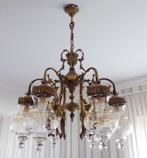 Luster vintage, Huis en Inrichting, Lampen | Kroonluchters, Ophalen, Zo goed als nieuw, Glas