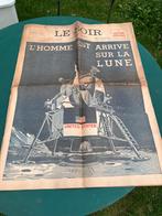Krant Le Soir landing op de maan / eddy merckx, Ophalen of Verzenden, Krant