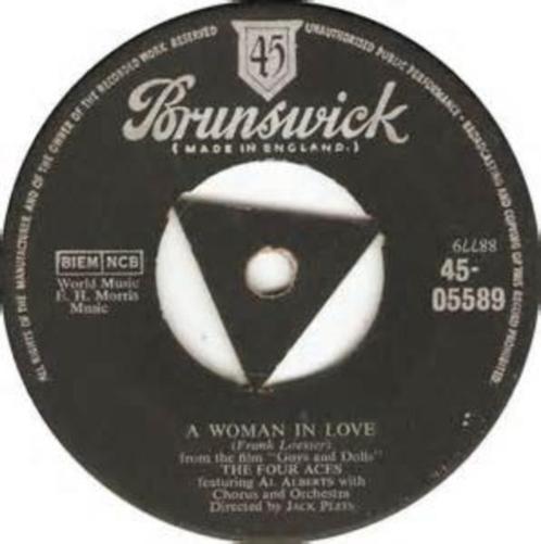 The Four Aces – A Woman In Love / I'm Yours, Cd's en Dvd's, Vinyl Singles, Zo goed als nieuw, Single, Pop, 7 inch, Ophalen of Verzenden