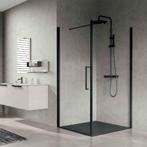 Douchedeur met vaste wand Novellini 90x140 zilver., Huis en Inrichting, Badkamer | Complete badkamers, Ophalen, Nieuw