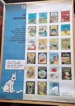 tintin-rare affiche hors commerce -1991, Collections, Comme neuf, Tintin, Statue ou Figurine, Enlèvement ou Envoi