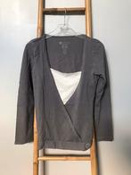 Blouse cache coeur gris / blanc. Taille Xs., Domyos, Taille 34 (XS) ou plus petite, Porté, Gris