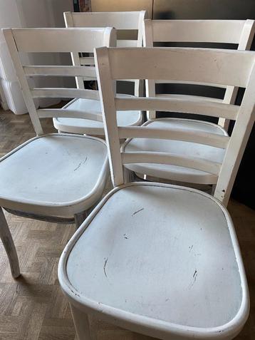 'caféstoelen' / Thonet / houten stoelen, Huis en Inrichting, Ophalen, Gebruikt, Wit, Thonet