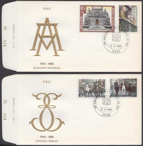 BELGIË - FDC - Overwinning 1918 + LIEGE, Postzegels en Munten, Postzegels | Europa | België, Postfris, Overig, Koninklijk huis