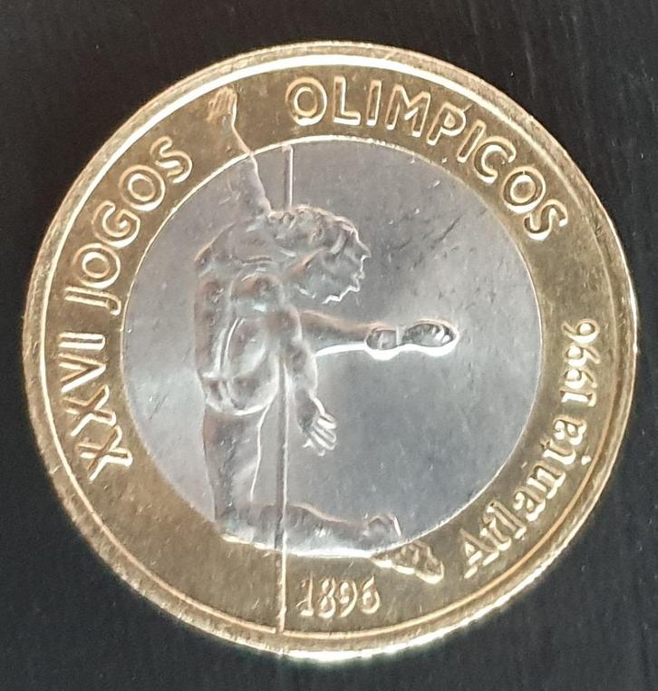 200 escudos portugal 1996: Olympische Spelen Atlanta, Postzegels en Munten, Munten | Europa | Niet-Euromunten, Losse munt, Ophalen of Verzenden