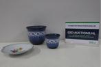 Mix van 2 Blauwe Gouda Holland Vaasjes & 1 Bord, Antiek en Kunst, Antiek | Servies compleet