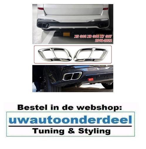 Z wart Black uitlaat trim Sierstuk Voor Bmw X5 G05 X7 G07, Auto diversen, Tuning en Styling, Verzenden