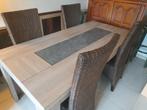 Tafel met stoelen, Huis en Inrichting, Tafels | Eettafels, Ophalen, Klassiek, 50 tot 100 cm, Zo goed als nieuw