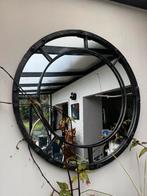 Spiegel met vintage metalen frame, Huis en Inrichting, Woonaccessoires | Spiegels, Ophalen, Zo goed als nieuw, Rond