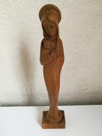 Figurine Vierge à l'Enfant en bois - vintage, Enlèvement ou Envoi