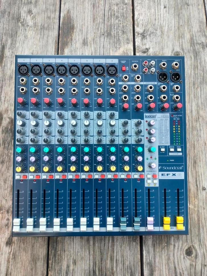 Soundcraft EFX8 in nieuwstaat, Muziek en Instrumenten, Mengpanelen, Nieuw, 5 tot 10 kanalen, Microfooningang, Ophalen of Verzenden